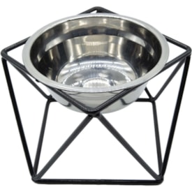 Comedouro / Bebedouro Design Ergonômico Médio 900 ml Inox - NF Pet