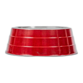 Comedouro / Bebedouro Pesado de Alumínio Médio 1,2 Litros Vermelho - NF Pet - imagem adicional