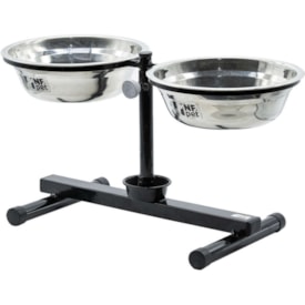 Comedouro / Bebedouro Premium Antiformiga em Inox 1,2 L - NF Pet