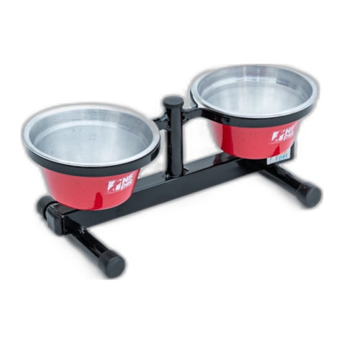 Comedouro / Bebedouro Premium Antiformiga em Inox 500 ml Vermelho - NF Pet - imagem adicional
