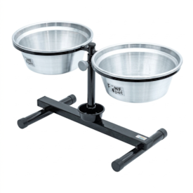 Comedouro Duplo Anti-Formiga para Cães em Aluminio 5 L com Base Regulável NF Pet - imagem adicional