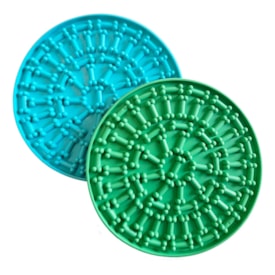 Comedouro Interativo Tapete Lambe-Lambe para CãesRedondo 15cm Animalíssimo Cores Sortidas