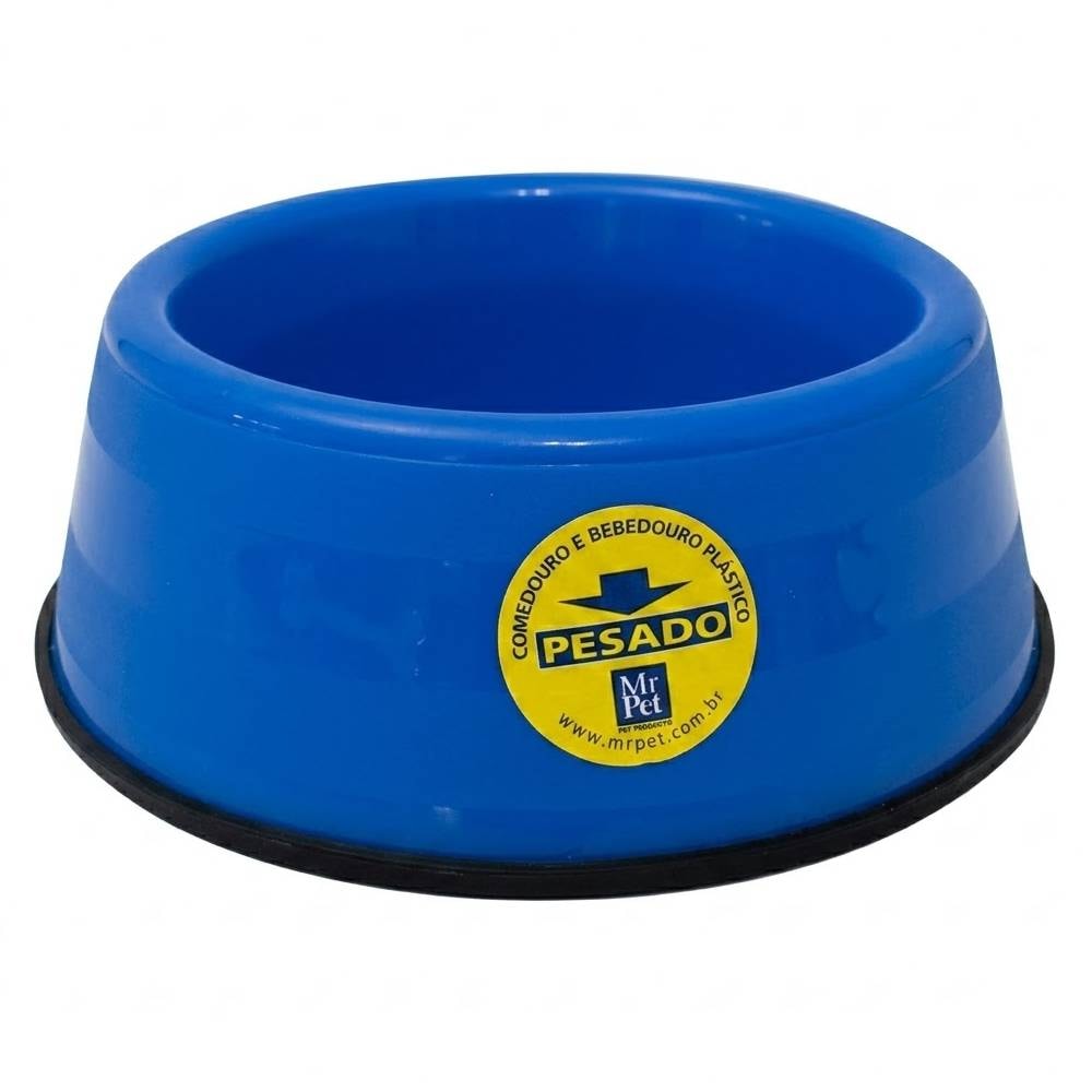 Comedouro Pesado para Cães Filhotes MR Pet 300 ml Azul
