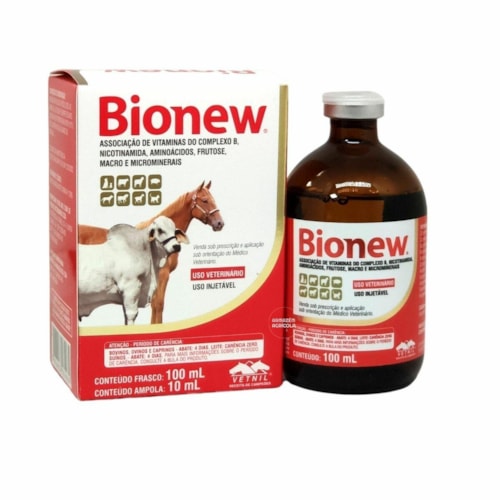 Complexo Vitamínico Bionew Vetnil Uso Veterinário 100 ml 
