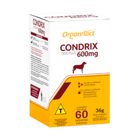 Condrix Dog Plus Organnact Suplemento Condroitina e Glicosamina 600 mg 60 Tabs