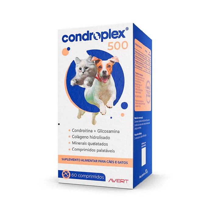 Condroplex Suplemento para Cães e Gatos 500mg