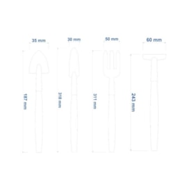 Conjunto de Ferramentas Tramontina com Cabos de Madeira para Vasos 4 Peças - imagem adicional