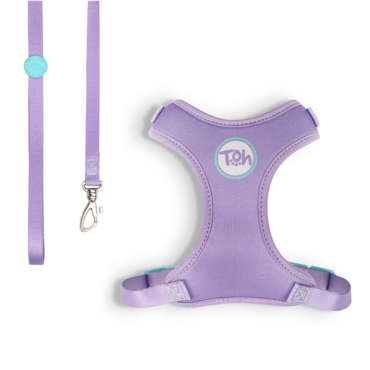 Conjunto de Guia e Peitoral Toh H para Gatos Neo Lilás