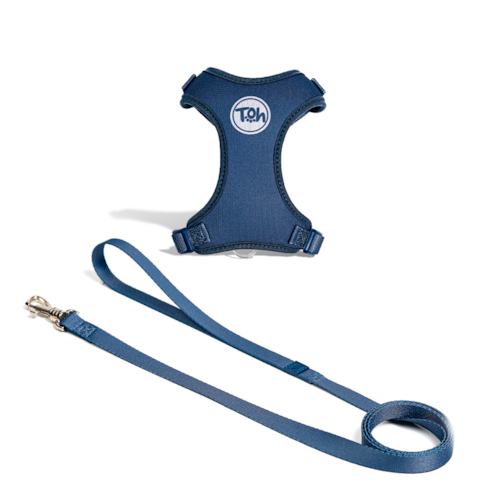 Conjunto de Guia e Peitoral Toh H para Gatos Neo Marine