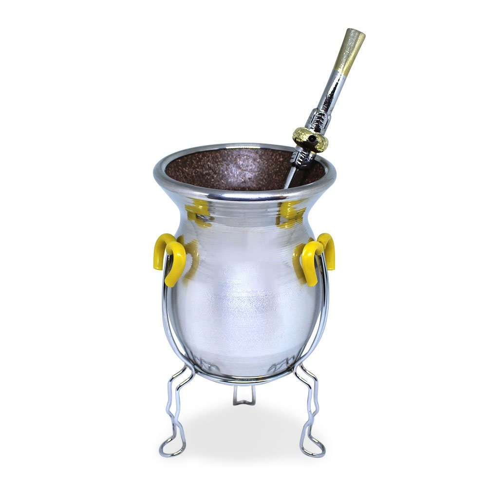 Conjunto Para Chimarrão e Terere Em Alumínio - Cuia + Bomba