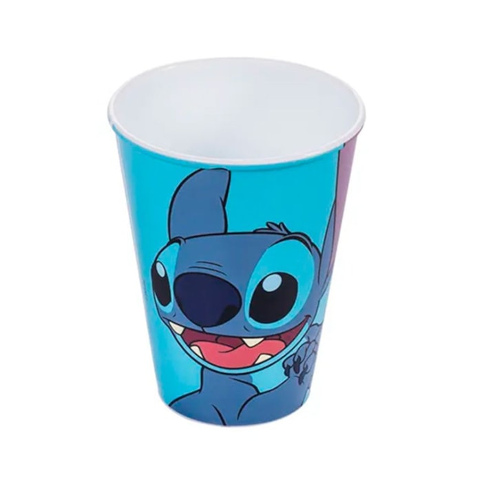 Copo Plástico Decorado Stitch Azul 280ml