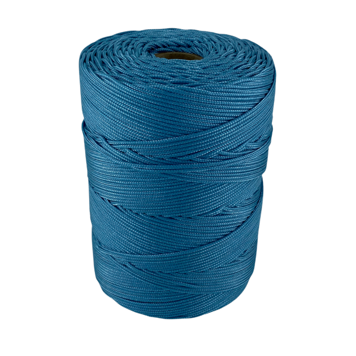 Corda Trançada Polipropileno 1,5mm Cordaville Azul Safira 1 kg (Aprox. 660 metros)