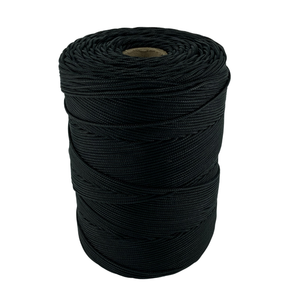 Corda Trançada Polipropileno 1,5mm Cordaville Preto 1 kg (Aprox. 660 metros)