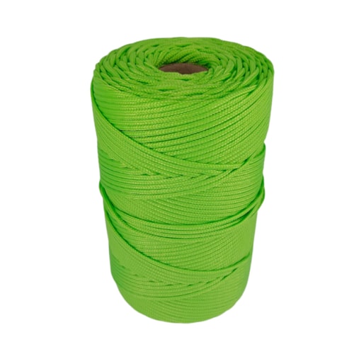 Corda Trançada Polipropileno 1,5mm Cordaville Verde Limão 1 kg (Aprox. 660 metros)