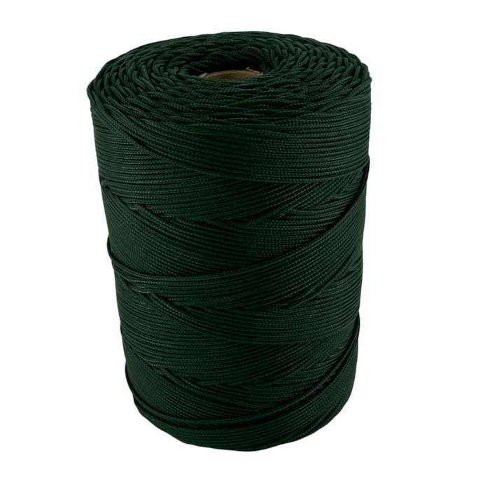 Corda Trançada Polipropileno 1,5mm Cordaville Verde Musgo 1 kg (Aprox. 660 metros)