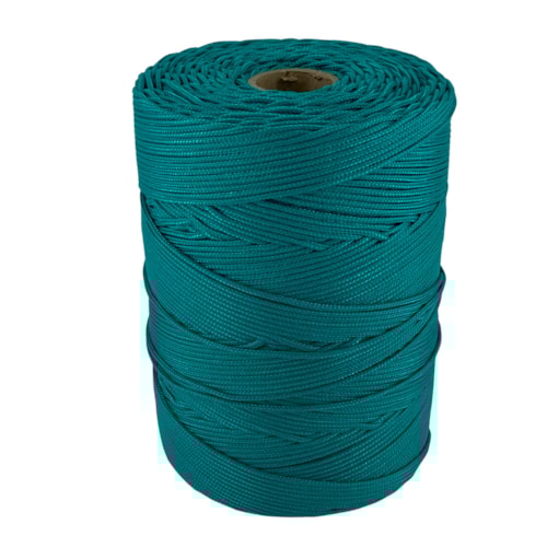 Corda Trançada Polipropileno 1,5mm Cordaville Verde Turquesa 1 kg (Aprox. 660 metros)