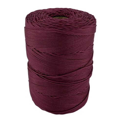 Corda Trançada Polipropileno 1,5mm Cordaville Vinho 1 kg (Aprox. 660 metros)