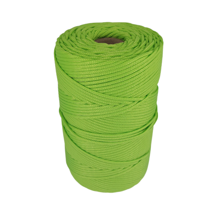 Corda Trançada Polipropileno 2,0mm Cordaville Verde Limão 1 kg (Aprox. 448 metros)