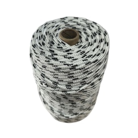Corda Trançada Polipropileno 3,0mm Cordaville Preto e Branco 1 kg (Aprox. 206 metros)