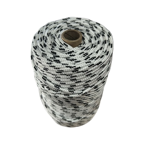Corda Trançada Polipropileno 3,0mm Cordaville Preto e Branco 1 kg (Aprox. 206 metros)