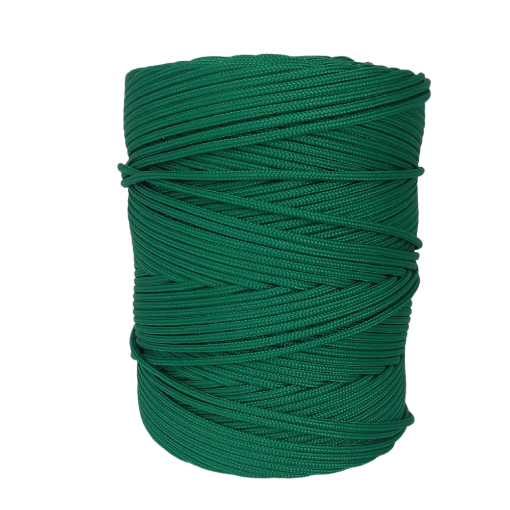 Corda Trançada Polipropileno 3,0mm Cordaville Verde Bandeira 1 kg (Aprox. 206 metros)