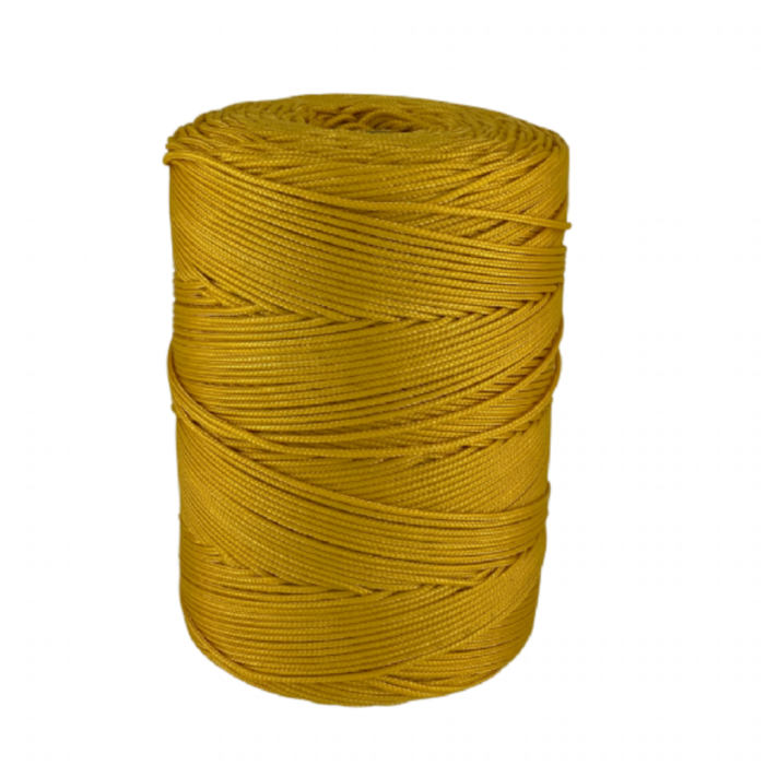 Corda Trançada Polipropileno 3,5mm Cordaville Amarelo Ipê 1 kg (Aprox. 149 metros)