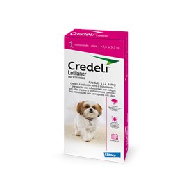 Credeli 112,5 mg Antipulgas e Carrapatos Para Cães de 2,5 a 5,5 kg 1 Comprimido