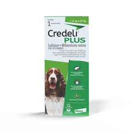 Credeli Plus Antipulgas e Carrapatos 450mg Cães de 11 a 22kg - 1 Comprimido - Elanco