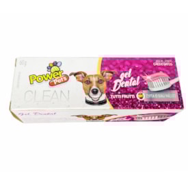 Creme Dental Clean Tutti-frutti para Cães e Gatos 60g - PowerPets
