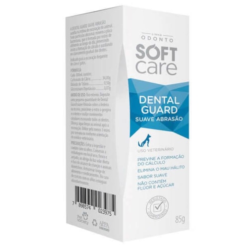 Creme Dental Guard Suave Abrasão Soft Care para Cães e Gatos 85g - Pet Society