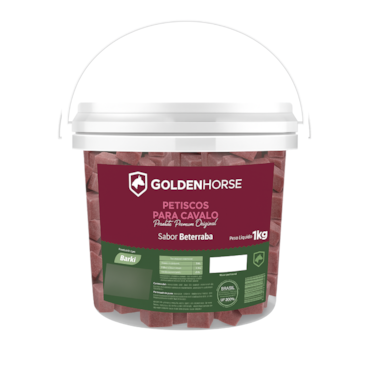 Cubos de Açúcar Barki para Cavalo Golden Horse com Beterraba 1 kg