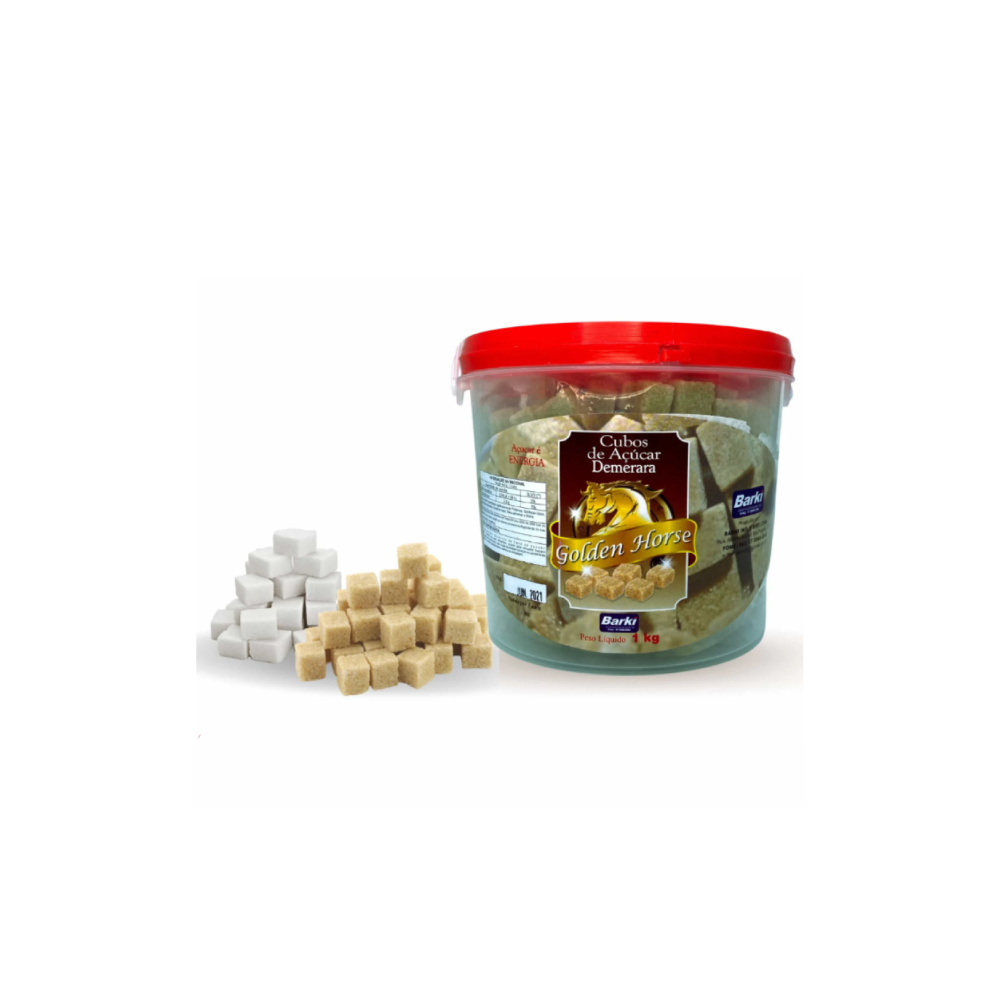 Cubos de Açucar para Cavalos Demerara 1KG - Golden Horse Barki