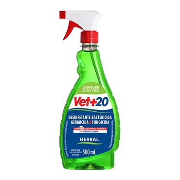Desinfetante Pronto-Uso Spray Bactericida Vet+20 500ml