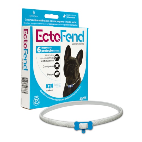 EctoFend® Zoetis – Coleira Antiparasitária para Cães 48cm Azul