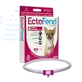 EctoFend® Zoetis – Coleira Antiparasitária para Cães 48cm Rosa