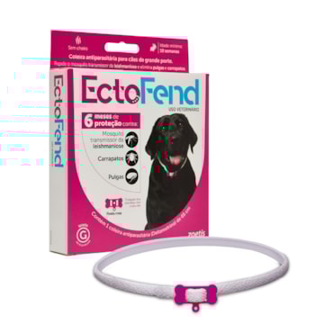 EctoFend® Zoetis – Coleira Antiparasitária para Cães 65cm Rosa