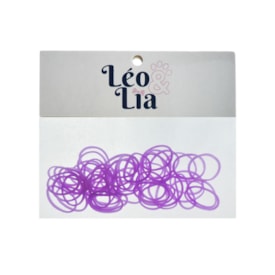 Elástico Colorido para Penteados em Pets Léo & Lia Roxo 50 un