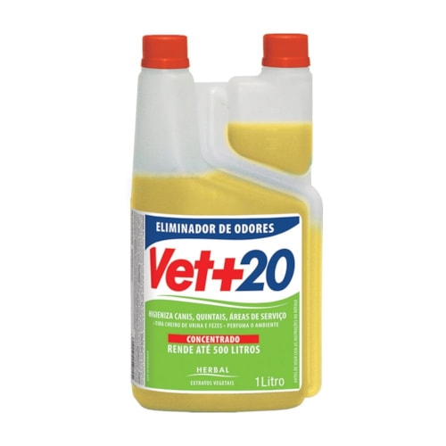 Eliminador de Odores Concentrado Vet+20 1 Litro 