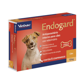 Endogard Vermífugo Antiparasitário Virbac para Cães de Até 10kg 6 Comprimidos