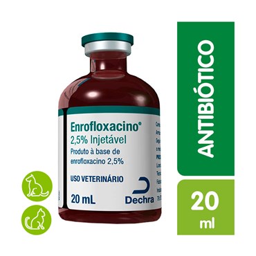 Enrofloxacino 2,5% Injetável 20 ml