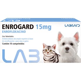 Enrogard (Enrofloxacino) 15mg Antimicrobiano para Cães e Gatos - 10 comprimidos