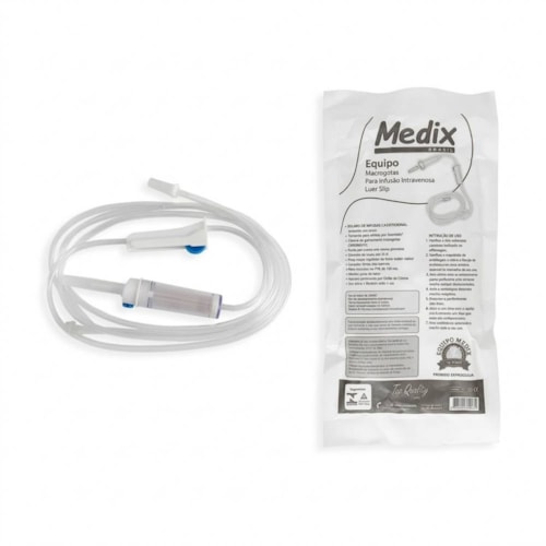 Equipo para Infusão Macrogotas Completo Luer Slip 150cm Medix