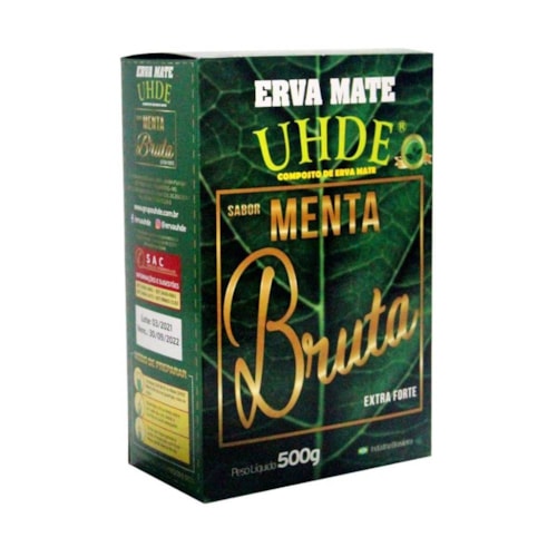 Erva Mate para Tereré UHDE Menta Bruta 500g