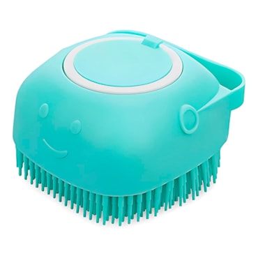 Escova de Banho Massageadora Silicone Com Dispenser de Shampoo - Cores Sortidas