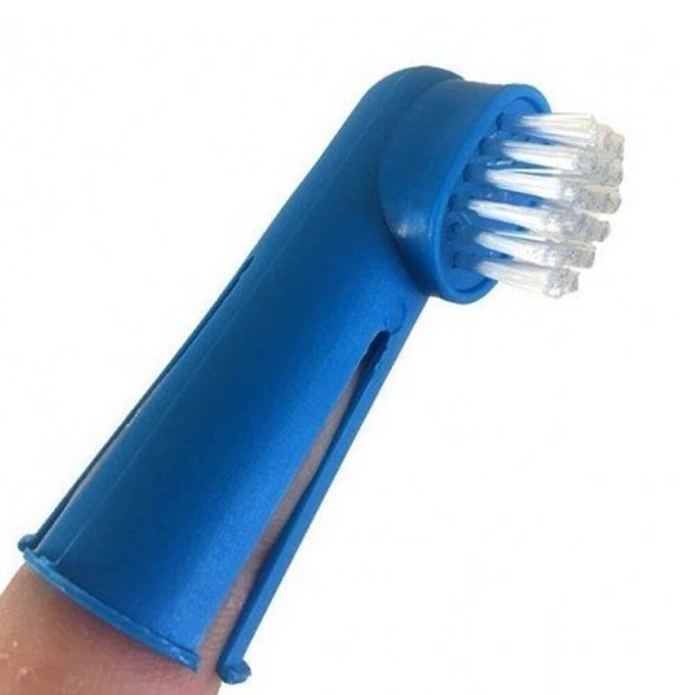 Escova Dental Dedal com Cerdas Cores Sortidas para Cães e Gatos