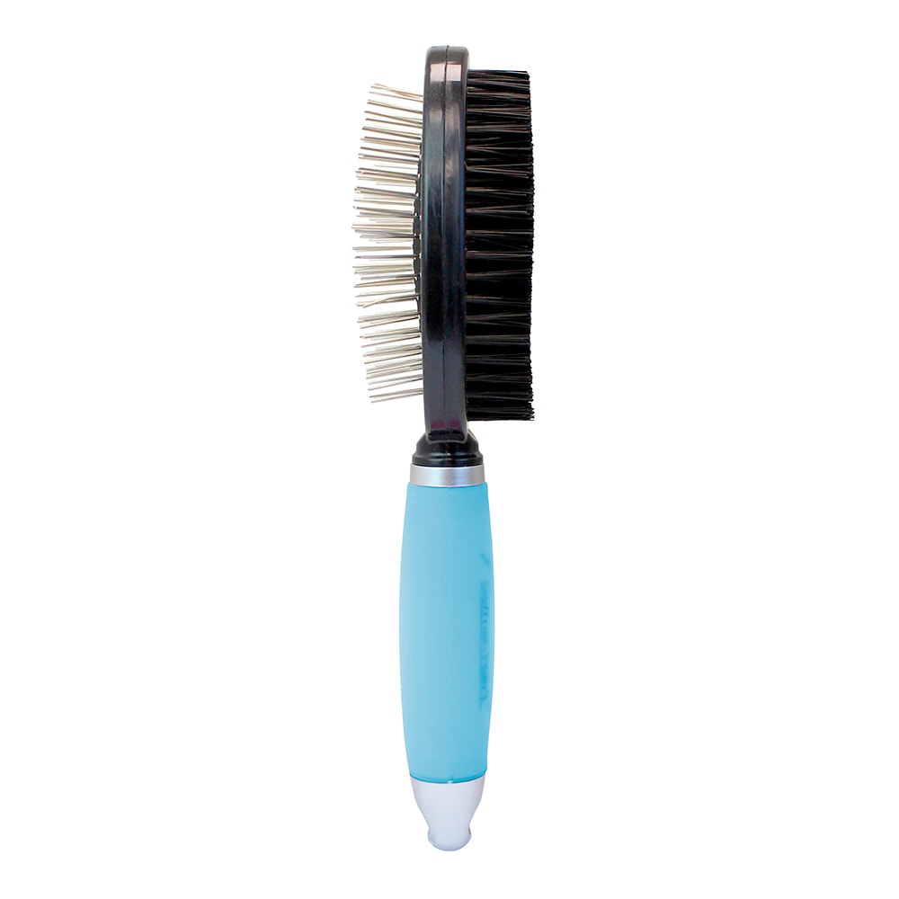Escova Dupla Azul Sem Bolinha Cabo Gel Tamanho G Brasgroup