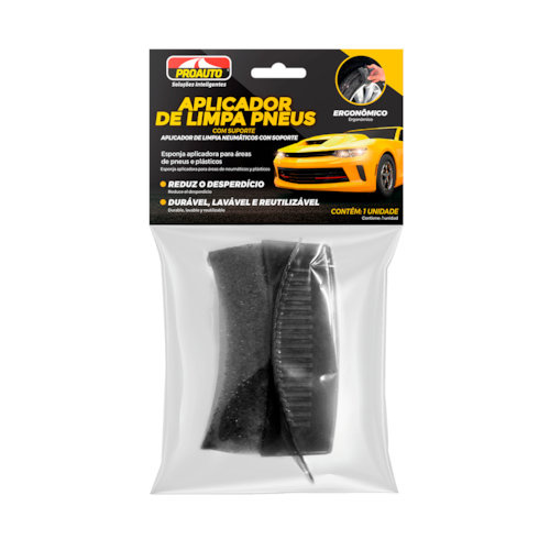 Esponja Aplicadora de Limpa Pneus com Suporte Ergonômico Proauto