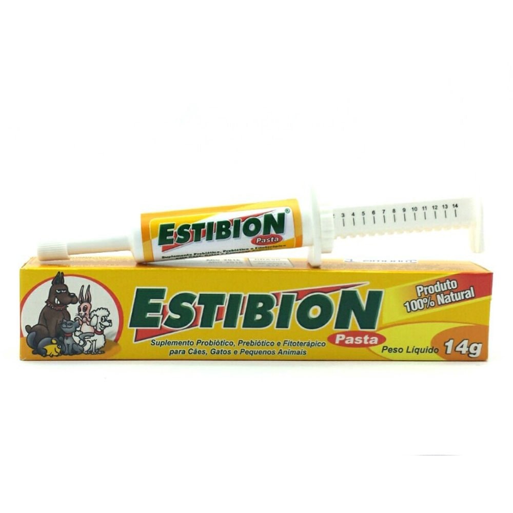 Estibion Pasta - Suplemento Probiótio, Prébiótico e Fitoterápico 14g