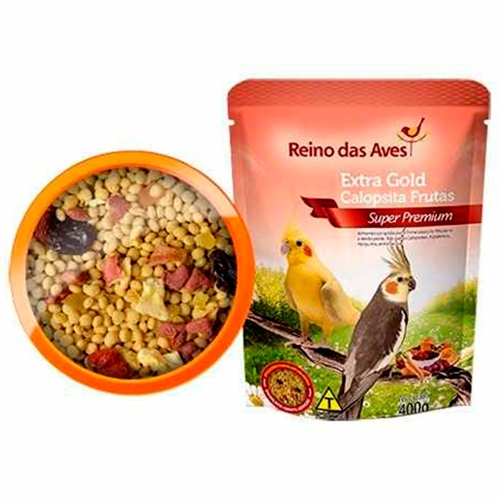 Extra Gold Calopsita Frutas Reino das Aves 400g