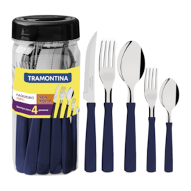 Faqueiro Com Facas Para Churrasco Inox 20 Peças New Kolor - Tramontina
